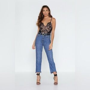 Vera & Lucy Lace V Neck Bodysuit